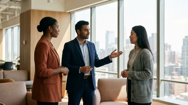 Finance professionals weighing up an investment decision